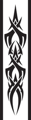 Tribal tattoo pattern vector illustration symmetrical silhouette art decoration element