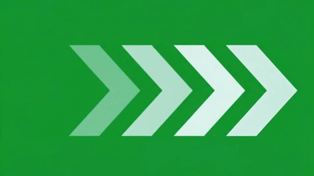 Dynamic white arrows accelerate forward on vibrant green background, symbolizing progress, growth, and forward momentum in a modern, abstract visual.