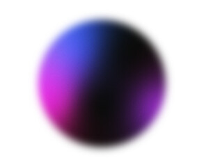Soft glowing gradient form in purple, pink and blue tones. Abstract sphere with smooth color blend and blurred edges.