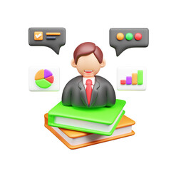 Business & Finance 3D Icon  Corporate, Strategy, Marketing & Management Illustrations
