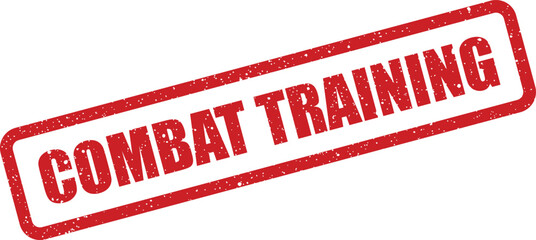 A red grunge effect rubber stamp clearly displays the motivational words Combat Training on a white background