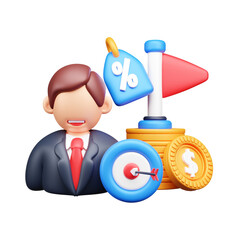 Business & Finance 3D Icon  Corporate, Strategy, Marketing & Management Illustrations