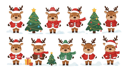 Festive christmas illustration with swirling decorative elements and a central holiday motif