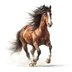Obraz premium Galloping Horse: Dynamic Equine Movement 