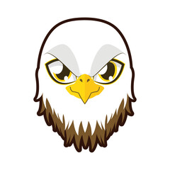 Dynamic vector artwork depicting a formidable eagle head with an intense stare