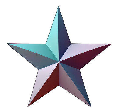 Christmas star with vector shape and transparent background for PNG format