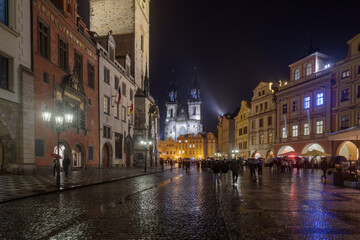 Prague Old Town Square by night