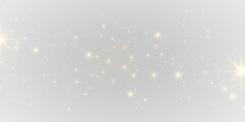 Soft yellow sparks png float gently on a transparent background. Golden dust and sparkling light particles create a magical Christmas glow. Perfect for winter holiday designs and festive art.