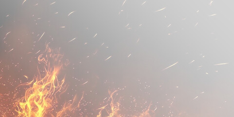 Soft flowing flames rise gently with shimmering light along their edges. The transparent background...