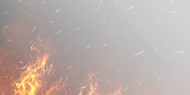 Soft flowing flames rise gently with shimmering light along their edges. The transparent background enhances the warm colors and smooth shape transitions, creating a realistic burning effect. - Powered by Adobe