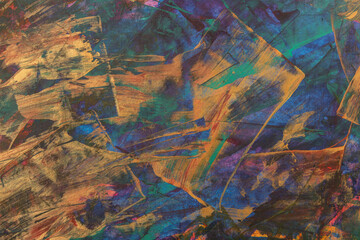 Abstract vibrant colorful artistic brush stroke grunge painting surface texture background