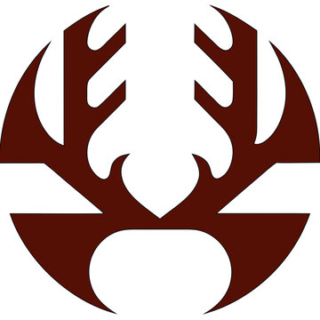 Festive Reindeer Logo Typography SVG