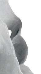 Fototapeta premium Black and white striped abstract surface forming fluid, organic waves.