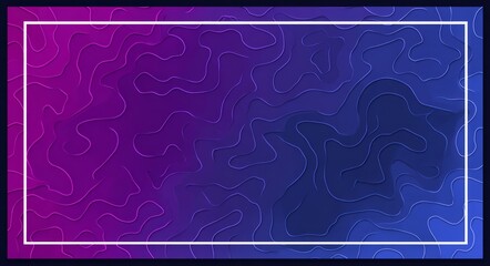 A purple and blue background with a white frame