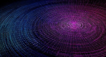 A colorful, abstract image of a spiral with purple and blue tones