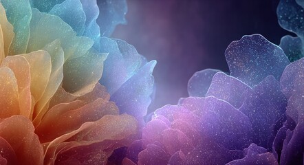 A colorful flower with a purple background