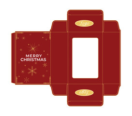 Modern sun star dieline packaging box printable design holiday party template