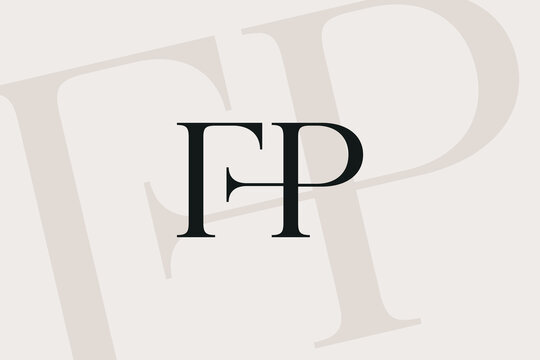 FP or PF letter logo icon design. Classic style luxury initials monogram.