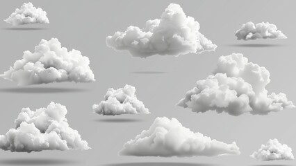 white clouds in the sky