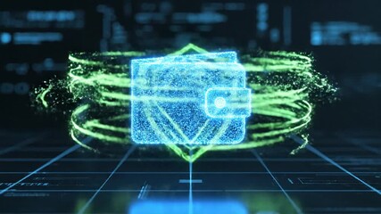 Secure Digital Wallet Icon Data Protection Cryptocurrency Concept - Powered by Adobe