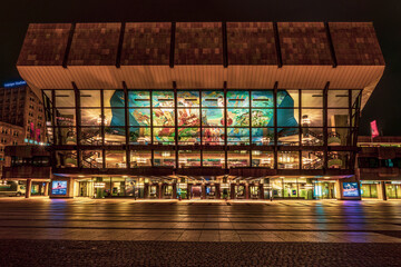 View of the Gewandhaus in Leipzig, Germany.