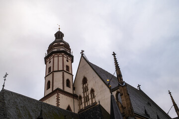Fototapeta premium View of St. Thomas Church in Leipzig, Germany,