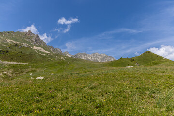 Fototapeta premium Beautiful alpine landscape in the Lauzière massif, Savoie , France