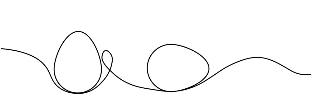 Easter Egg Icon set, Easter Egg Vector with black Line, Egg continues one line drawing of eggs in abstract shape, vector illustration design elements for easter holidays, line egg vector, easter egg,
