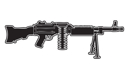 8. Black silhouette of general purpose machine gun
