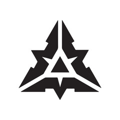 Christmas tree icon with star vector illustration