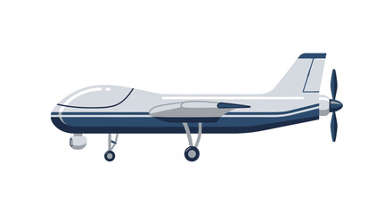 Simple illustration of a small single engine propeller airplane side view