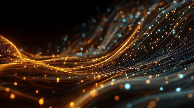 Abstract colorful light background with glowing smoke and blue flame pattern of dynamic flow and smooth waves