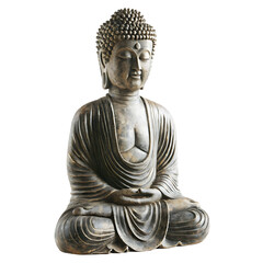 Serene Buddha Statue in Meditation Pose on Background seated religion isolated on a transparent background