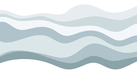 Stylized illustration of gentle ocean waves in varying shades of blue and gray, creating a calming and fluid background or texture.