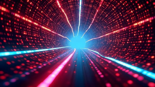 Step into a futuristic world with this stunning digital tunnel.