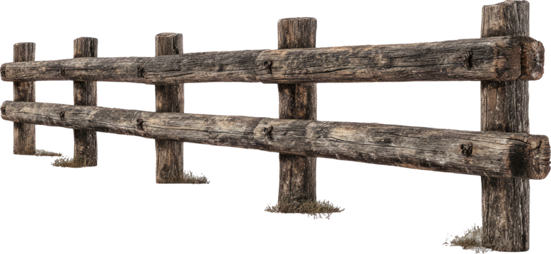 Rustic Wooden Fence: A Weathered Symbol of Rural Simplicity and Timeless Craftsmanship