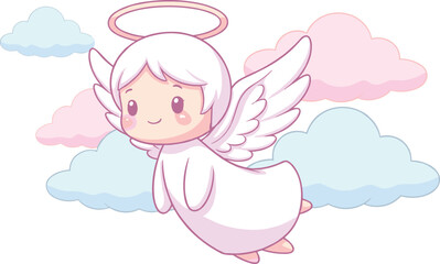 Divine angel guiding a pilgrim woman on a mystical path of light, symbolizing faith, protection, and transformation