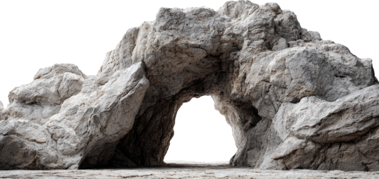 Majestic Stone Arch Formed by Natural Erosion Against a Clear Blue Sky