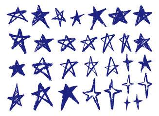 Grunge star marker designs