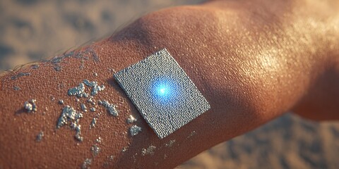 Innovative wearable technology device detects health metrics outdoors in bright sunlight