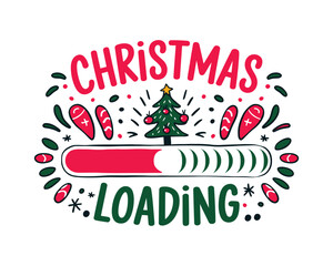 Christmas loading t shirt design