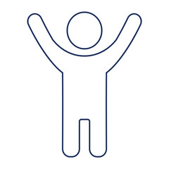 Man with raised and crossed arms illustration