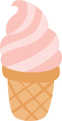 Sweet Swirl of Pink Soft Serve Delight