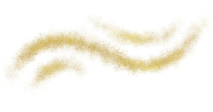 Gold glitter swash shiny stroke shape, glittering backdrop