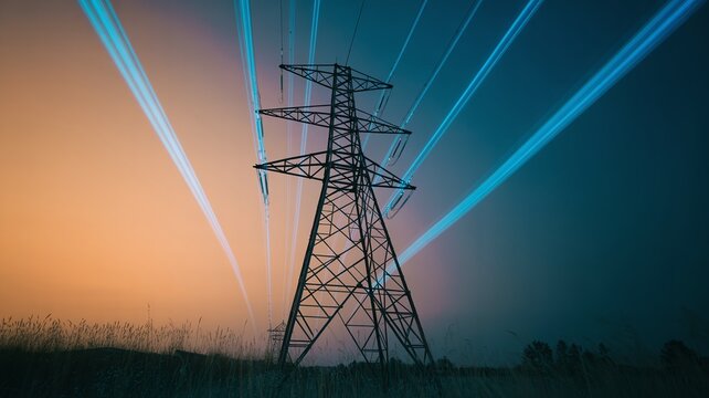 Abstract Graph Showing Electricity Price Over Power - Powered by Adobe