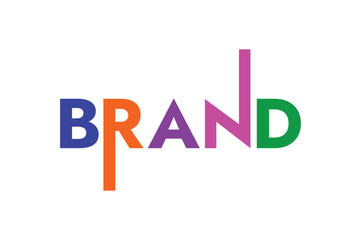 Create a unique vibrant brand identity with colorful typography for your business concept today