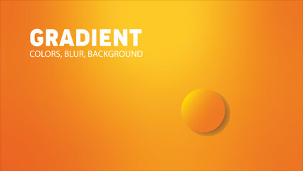 Orange Gradient Blur Background with Floating Circle for Modern Design