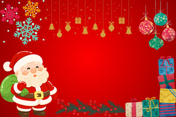 christmas card with santa claus