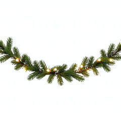 christmas tree branches with cones