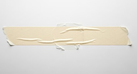 Isolated Masking Tape Strip with White Patch on Seamless Background | Duct Tape Banner Texture